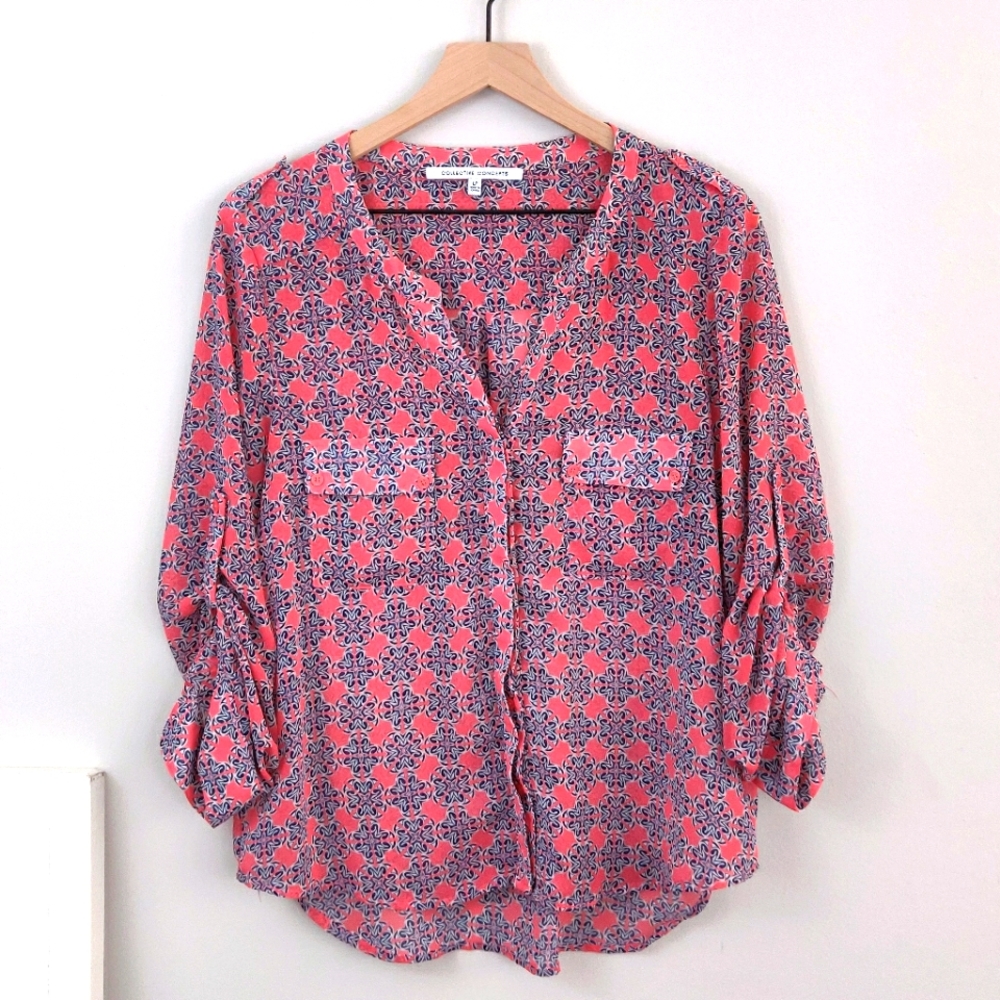 Collective Concepts Petite Button-Down Blouse